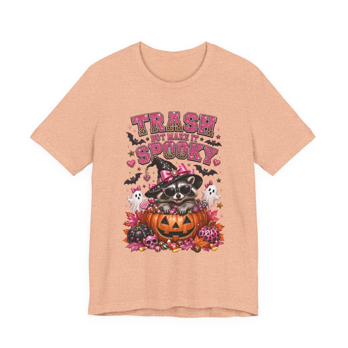 Trash Spooky Tee — Cute Raccoon Halloween Pumpkin Shirt