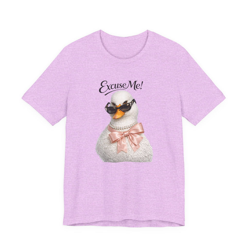 Excuse Me ! T-shirt Cygne Stylé — T-shirt graphique avec lunettes de soleil mignonnes et nœud papillon