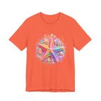 Rainbow Starfish T-Shirt | Colorful Seashell Beach Art