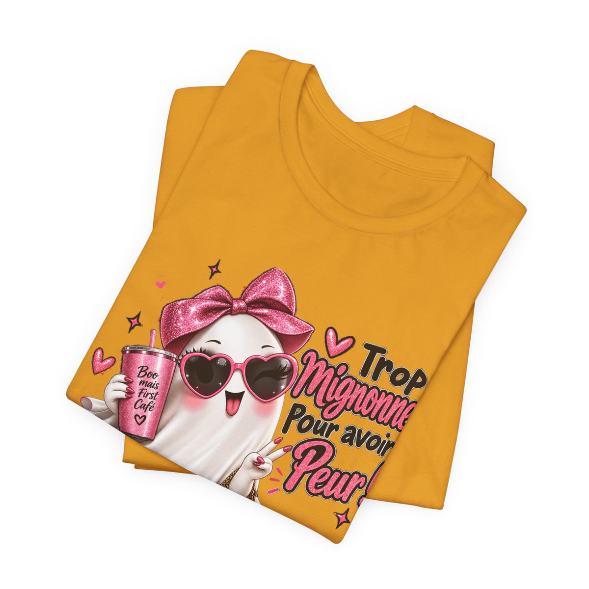 Cute Pink Ghost Halloween T-Shirt | Coquette Luxe