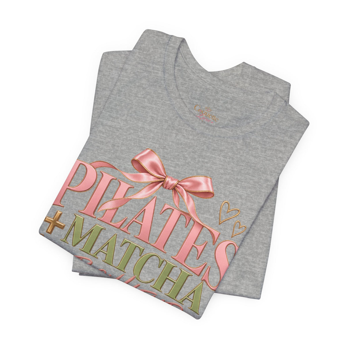 Pilates + Matcha Bonheur Tee — Yoga Mat & Matcha Fitness Shirt