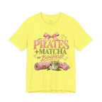 Pilates + Matcha Bonheur Tee — Yoga Mat & Matcha Fitness Shirt