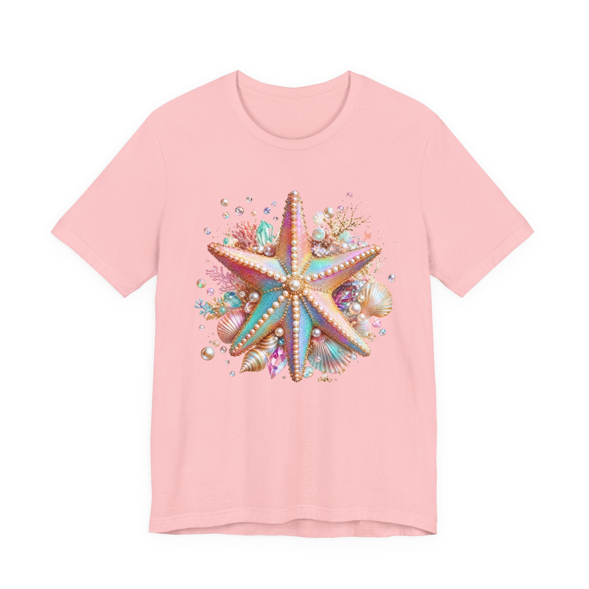 T-shirt Étoile de mer Colorée | T-shirt Graphique Plage Coquillage Océan
