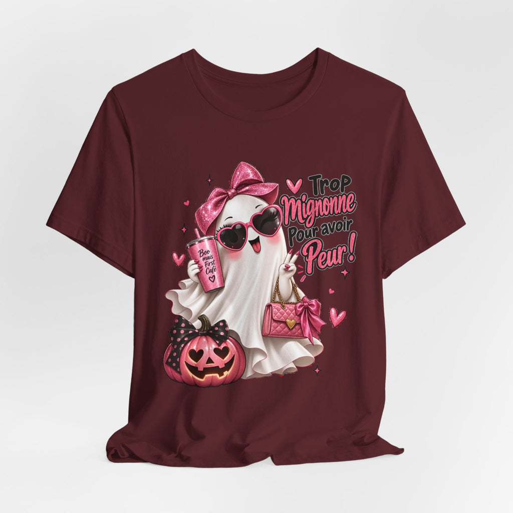 Cute Pink Ghost Halloween T-Shirt | Coquette Luxe
