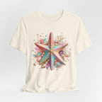 Colorful Starfish Tee | Beach Seashell Ocean Graphic Shirt