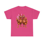 Two Chickens Taking Selfie T-Shirt | Funny Poultry Illustration