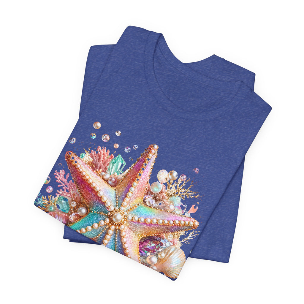 Colorful Starfish Tee | Beach Seashell Ocean Graphic Shirt