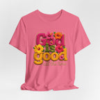God Is Good all the time T-Shirt | Floral Retro Typography