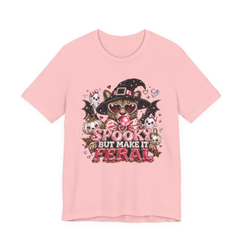 Spooky But Make It Feral Tee — Cute Witch Cat Halloween T-Shirt