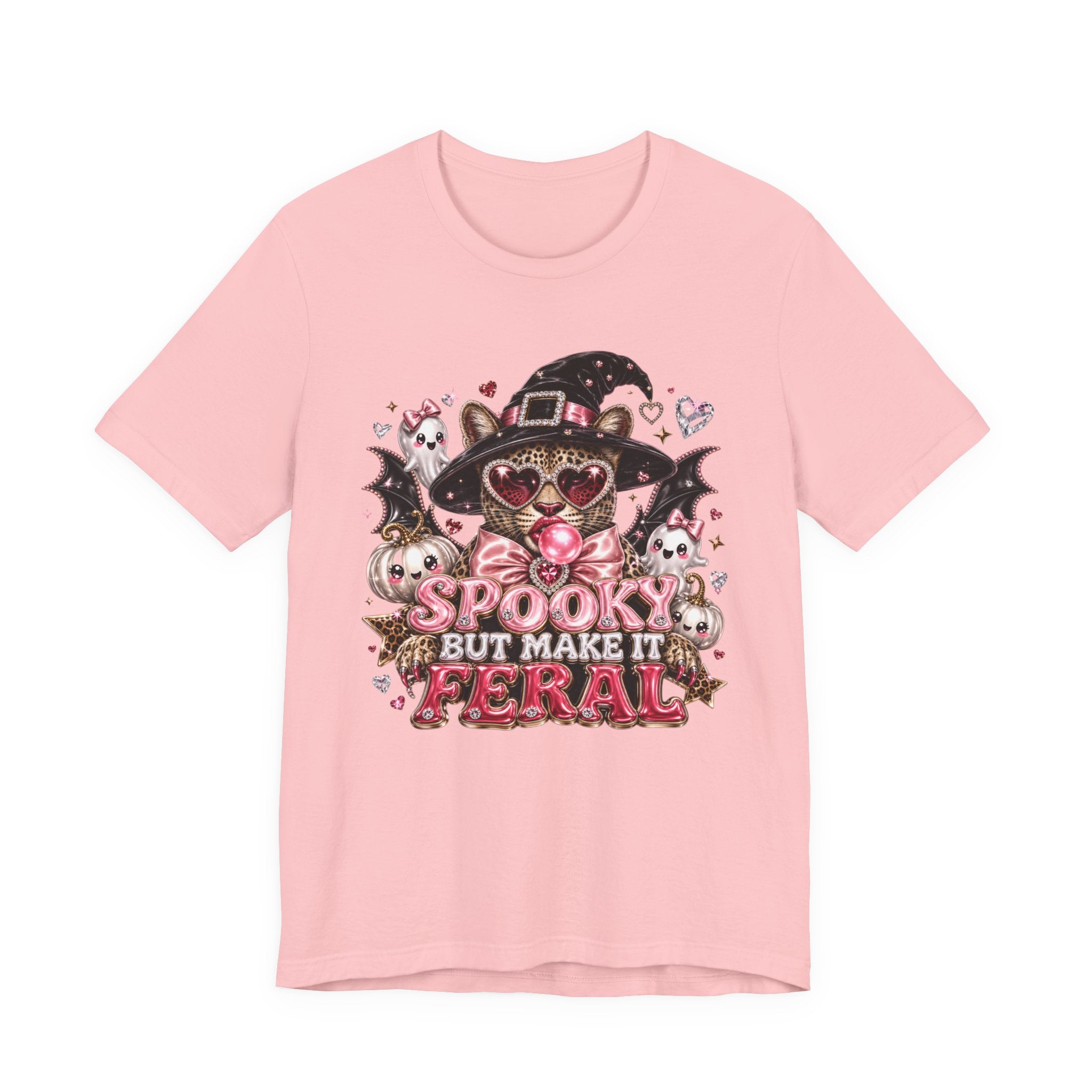 Spooky But Make It Feral Tee — Cute Witch Cat Halloween T-Shirt