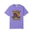 Raccoon Warning Graphic T-Shirt | French Text "Regarde Derrière"