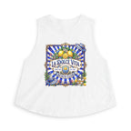 La Dolce Vita Lemon Beach Club Crop Top | Mediterranean Summer Graphic