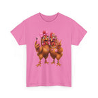 Two Chickens Taking Selfie T-Shirt | Funny Poultry Illustration