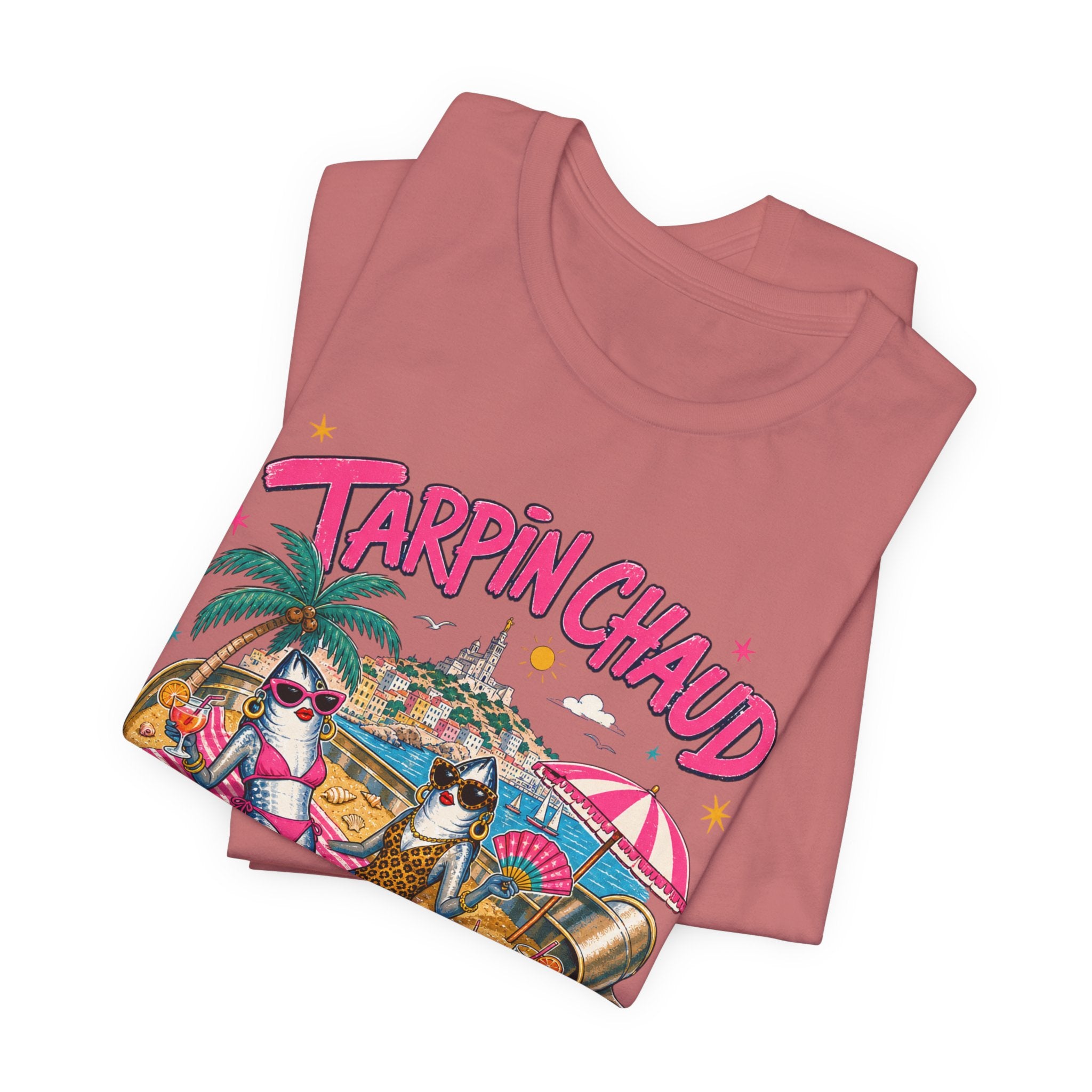 T-shirt – Tee-shirt graphique « Tarpin Chaud » ambiance tropicale plage