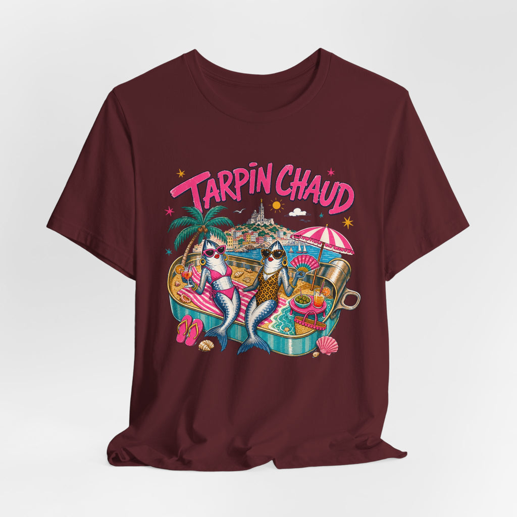 T-shirt – Tee-shirt graphique « Tarpin Chaud » ambiance tropicale plage