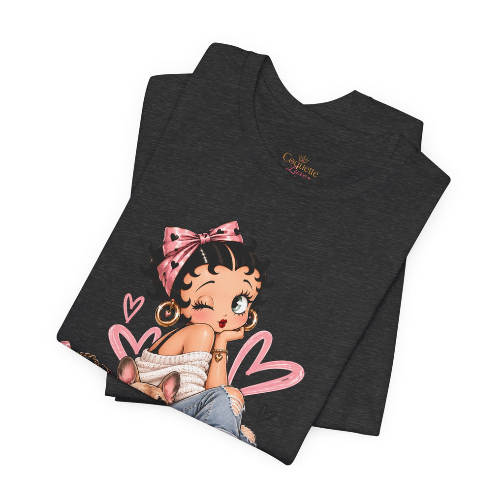 Betty Boop Pink Sneakers Graphic Tee