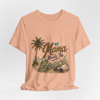Mama Needs The Beach T-Shirt | Palm Tree, Seashells, Leopard Script