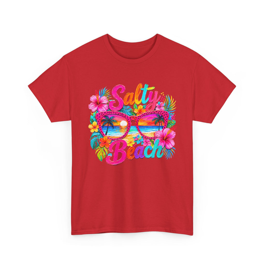 Salty Beach sunglasses floral design T-Shirt | tropical summer vibes