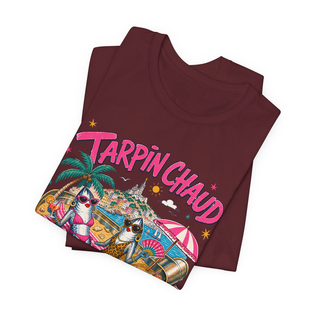 T-shirt – Tee-shirt graphique « Tarpin Chaud » ambiance tropicale plage