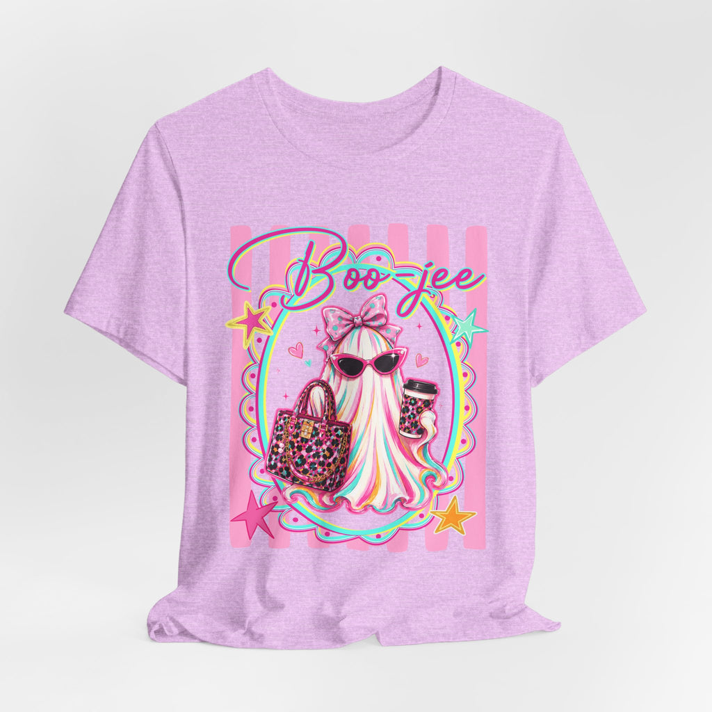 Boo-Jee Ghost Tee — Kawaii Fashion Ghost Graphic T-Shirt with Purse & Coffee