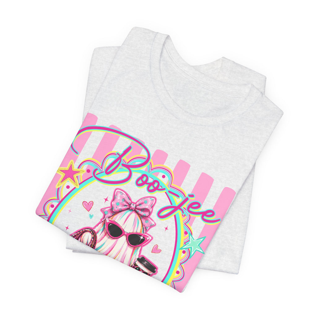 Boo-Jee Ghost Tee — Kawaii Fashion Ghost Graphic T-Shirt with Purse & Coffee