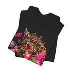 Too Glam To Care Tee — Leopard Crown Cat Graphic Shirt