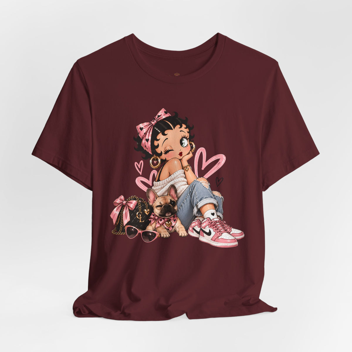 Betty Boop Pink Sneakers Graphic Tee