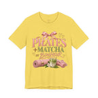Pilates + Matcha Bonheur Tee — Yoga Mat & Matcha Fitness Shirt