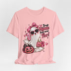 Cute Pink Ghost Halloween T-Shirt | Coquette Luxe
