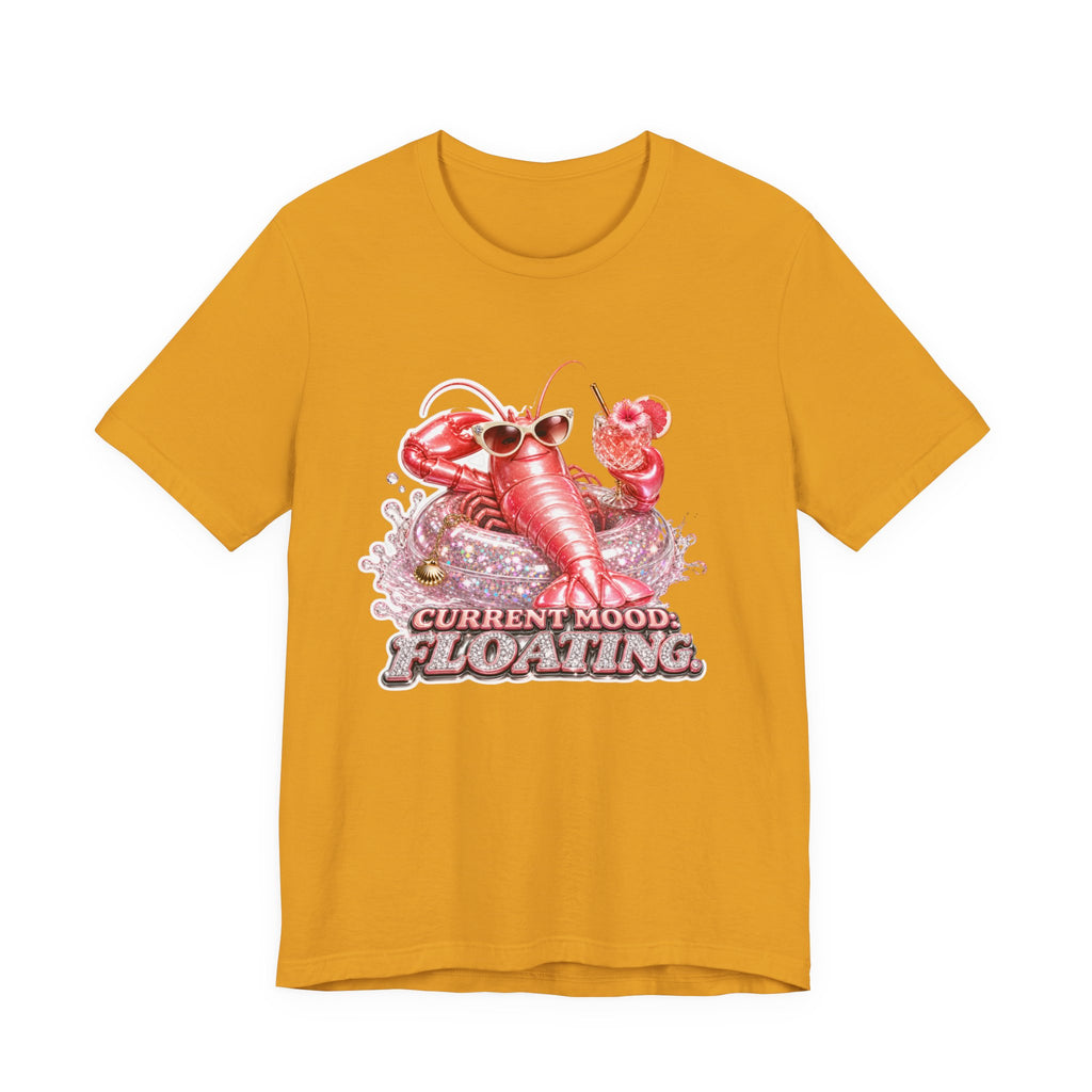 Floating Lobster Graphic Tee — "Current Mood: Floating" Summer Shirt