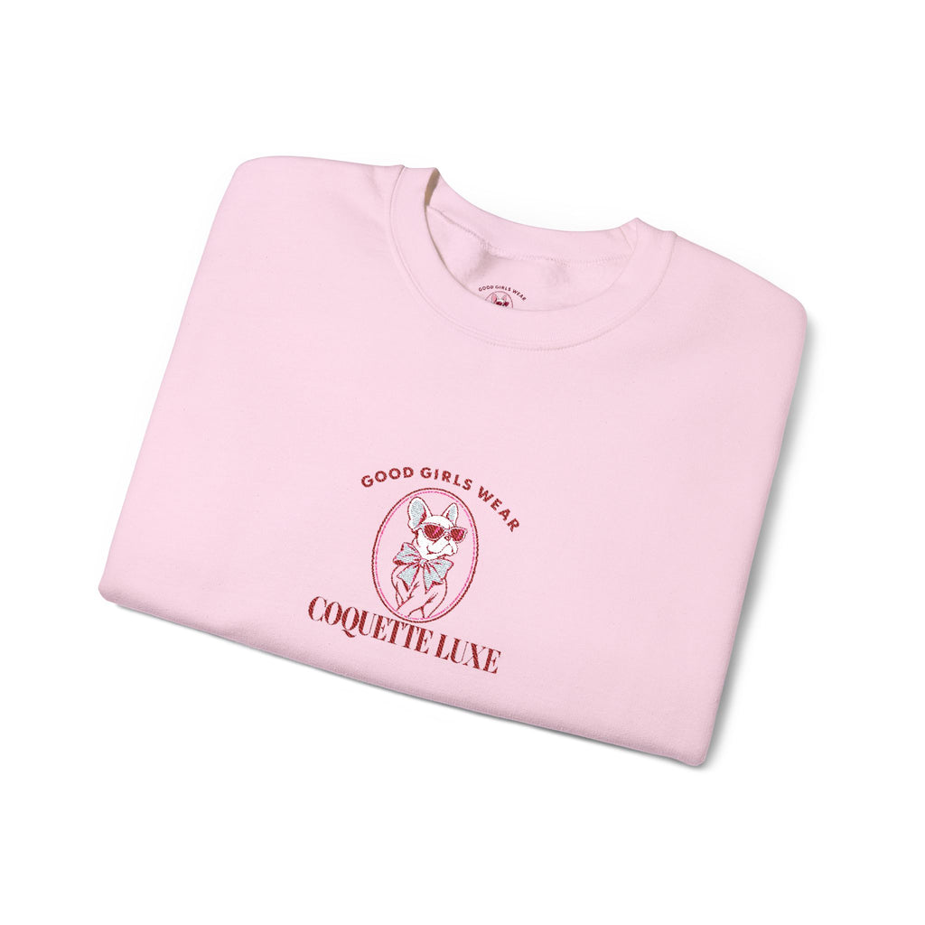 Good Girls Wear Coquette Luxe Embroidered Sweatshirt | Women's Crewneck