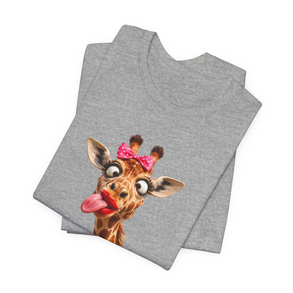 Funny Giraffe Tongue Tee — Cute Animal Graphic T-Shirt