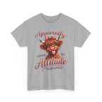 Apparently I Have An Attitude Cow T-Shirt | Cute Highland Cow Graphic