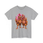 Two Chickens Taking Selfie T-Shirt | Funny Poultry Illustration