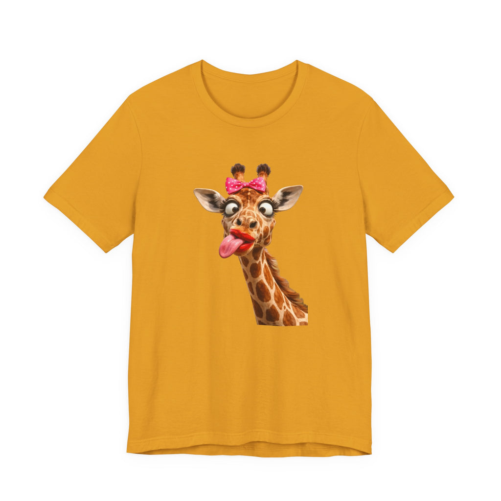 Funny Giraffe Tongue Tee — Cute Animal Graphic T-Shirt