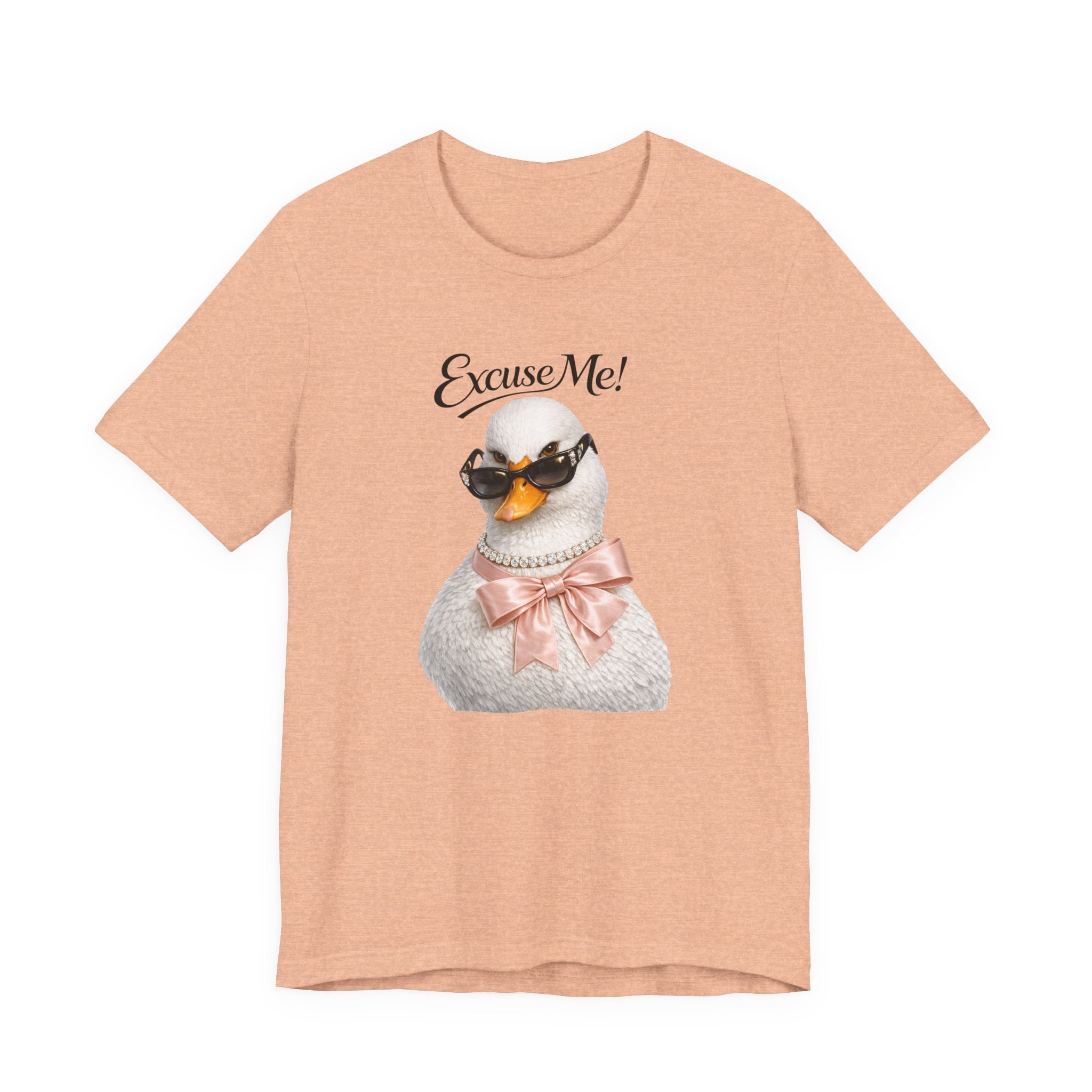 Excuse Me ! T-shirt Cygne Stylé — T-shirt graphique avec lunettes de soleil mignonnes et nœud papillon