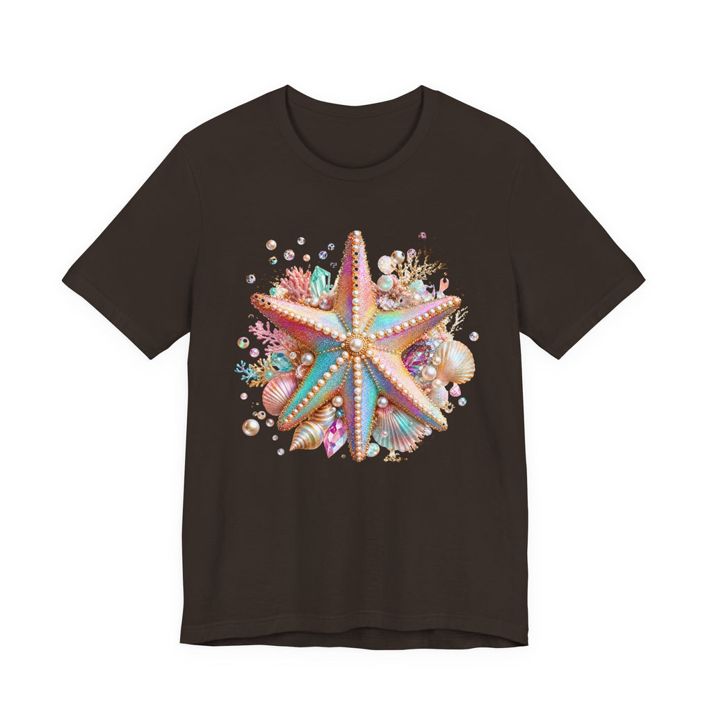 Colorful Starfish Tee | Beach Seashell Ocean Graphic Shirt