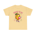 Squeeze The Day Lemon Graphic Tee | Retro Cartoon Fruit Shirt