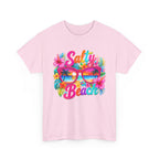 Salty Beach sunglasses floral design T-Shirt | tropical summer vibes