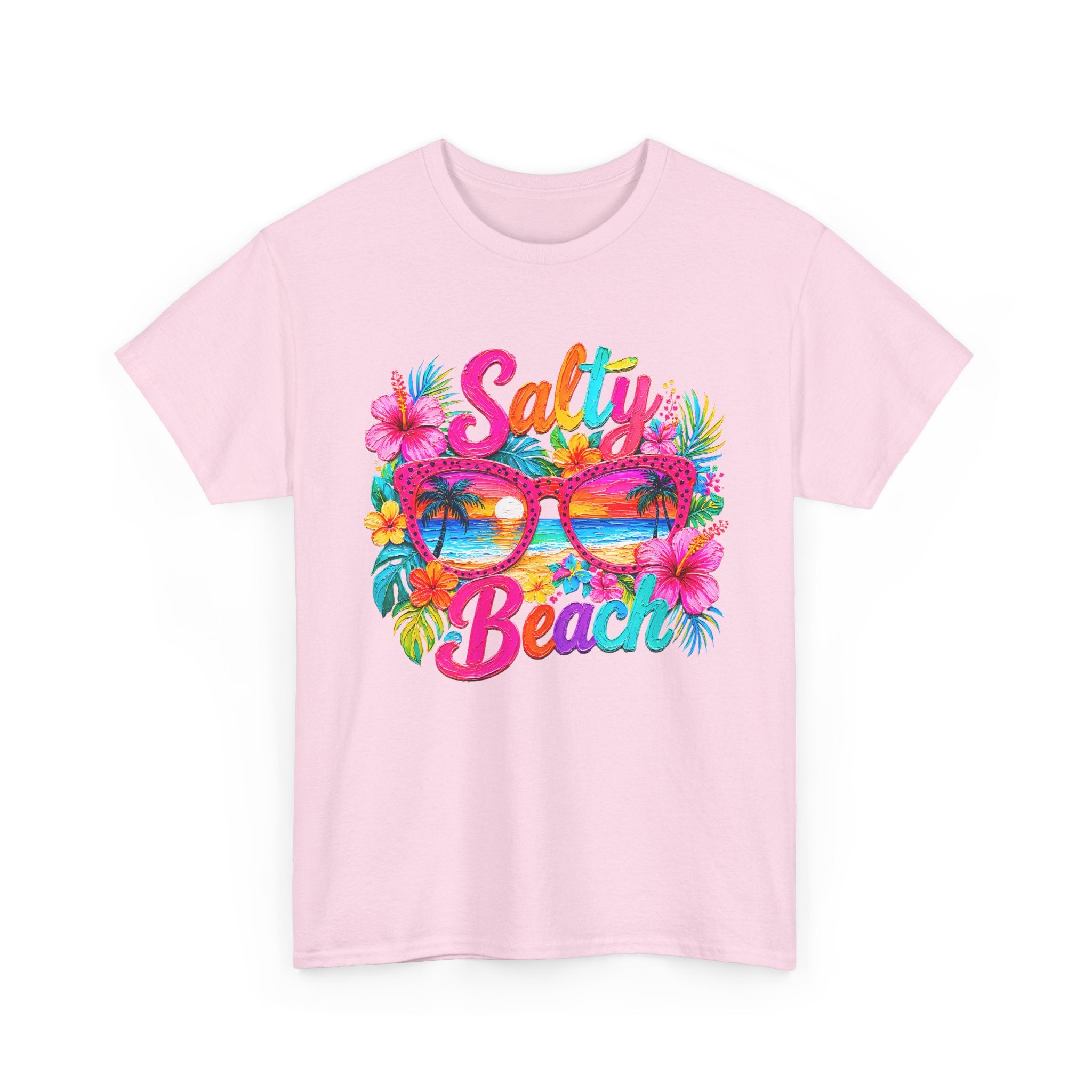 Salty Beach sunglasses floral design T-Shirt | tropical summer vibes