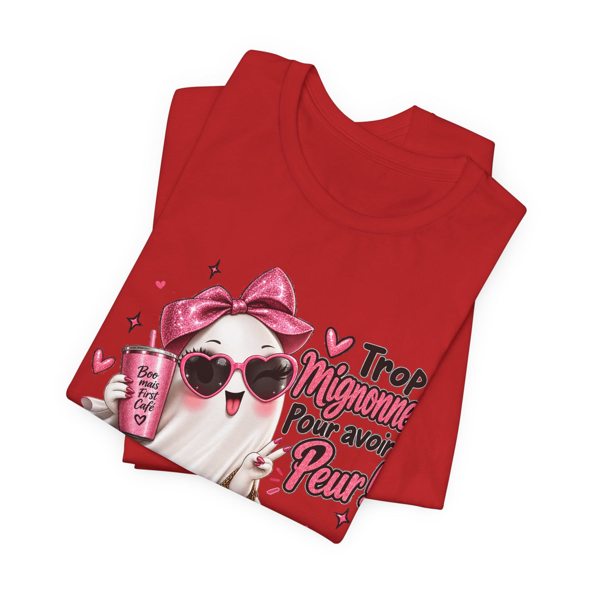 Cute Pink Ghost Halloween T-Shirt | Coquette Luxe