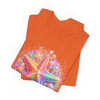 Rainbow Starfish T-Shirt | Colorful Seashell Beach Art