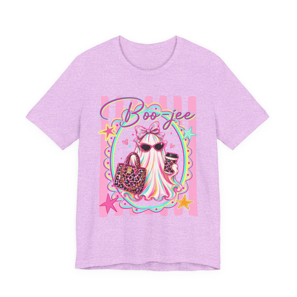 Boo-Jee Ghost Tee — Kawaii Fashion Ghost Graphic T-Shirt with Purse & Coffee