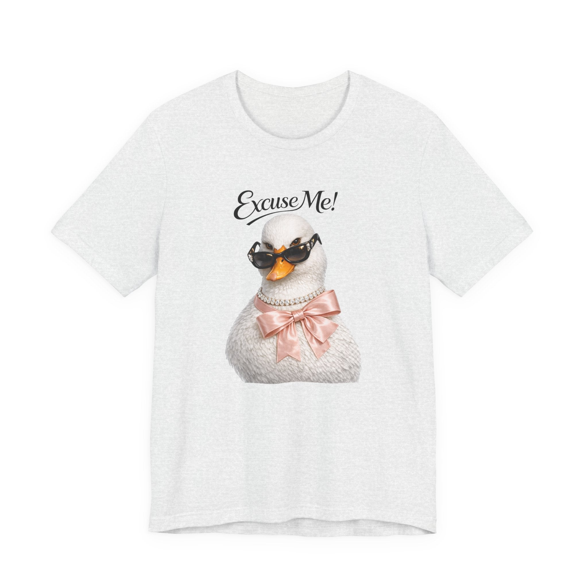 Excuse Me ! T-shirt Cygne Stylé — T-shirt graphique avec lunettes de soleil mignonnes et nœud papillon