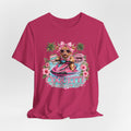 Coquette Island Cow Club T-Shirt | Cute Highland Cow Pink Jet Ski Summer Graphic Tee