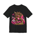 Too Glam To Care Tee — Leopard Crown Cat Graphic Shirt