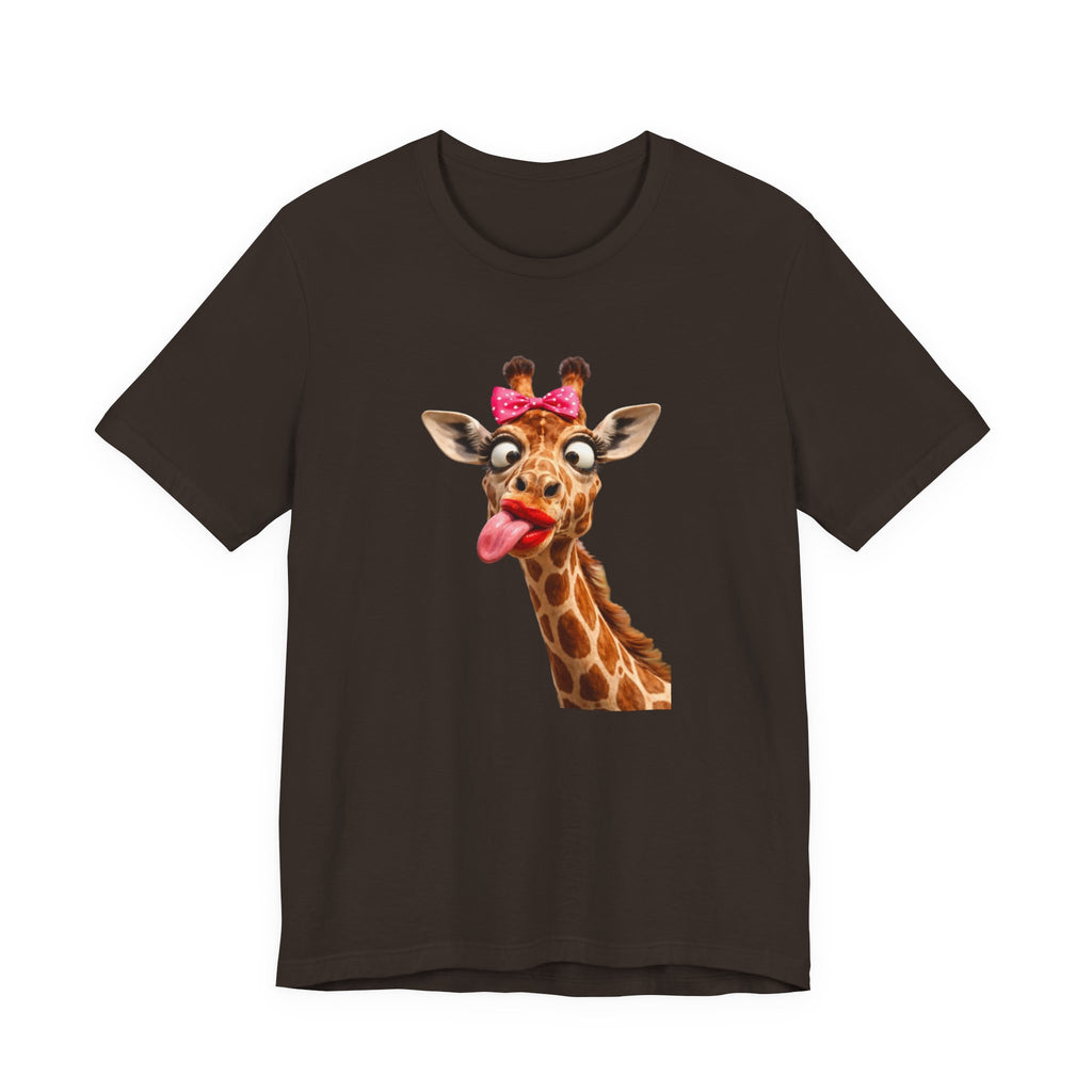 Funny Giraffe Tongue Tee — Cute Animal Graphic T-Shirt