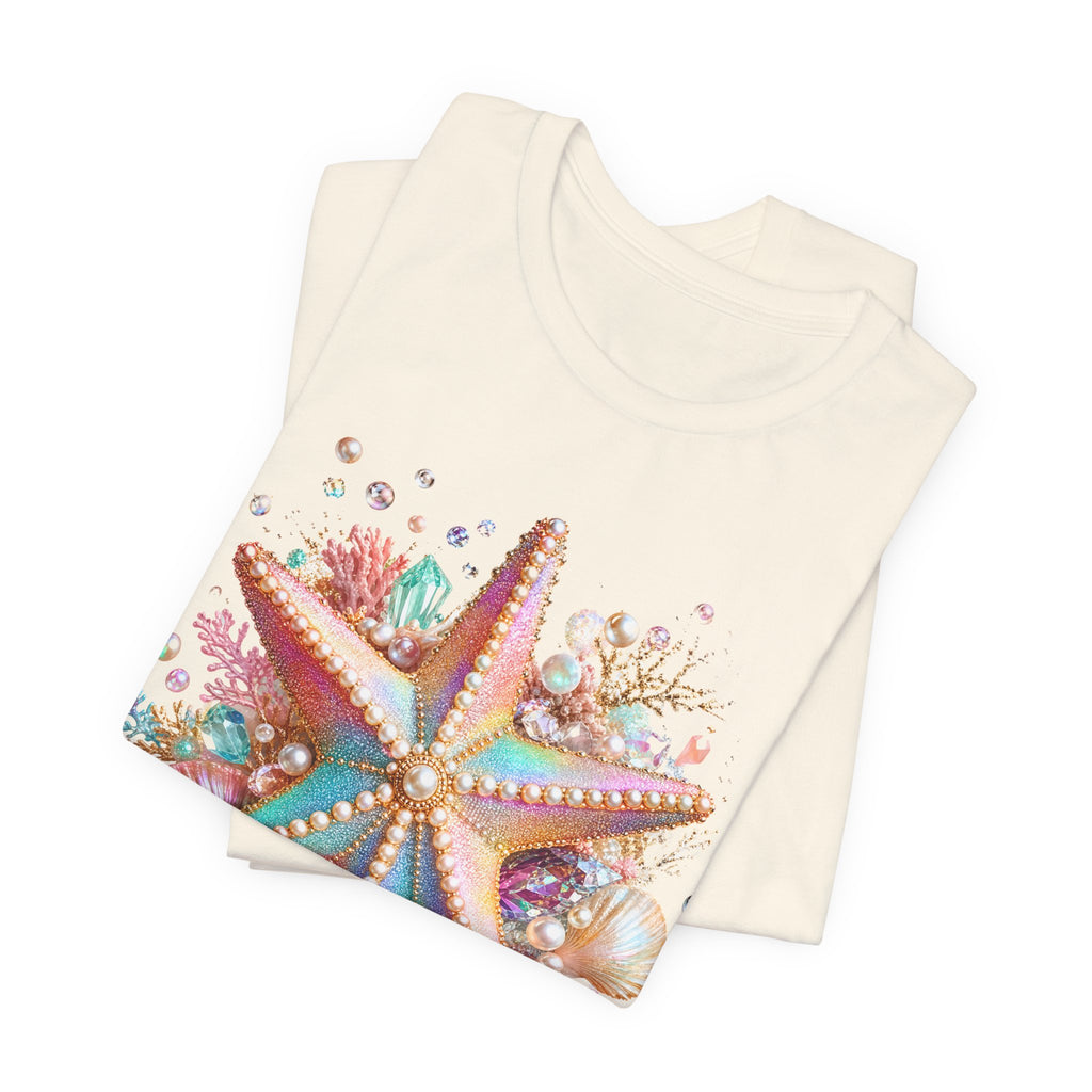 Colorful Starfish Tee | Beach Seashell Ocean Graphic Shirt