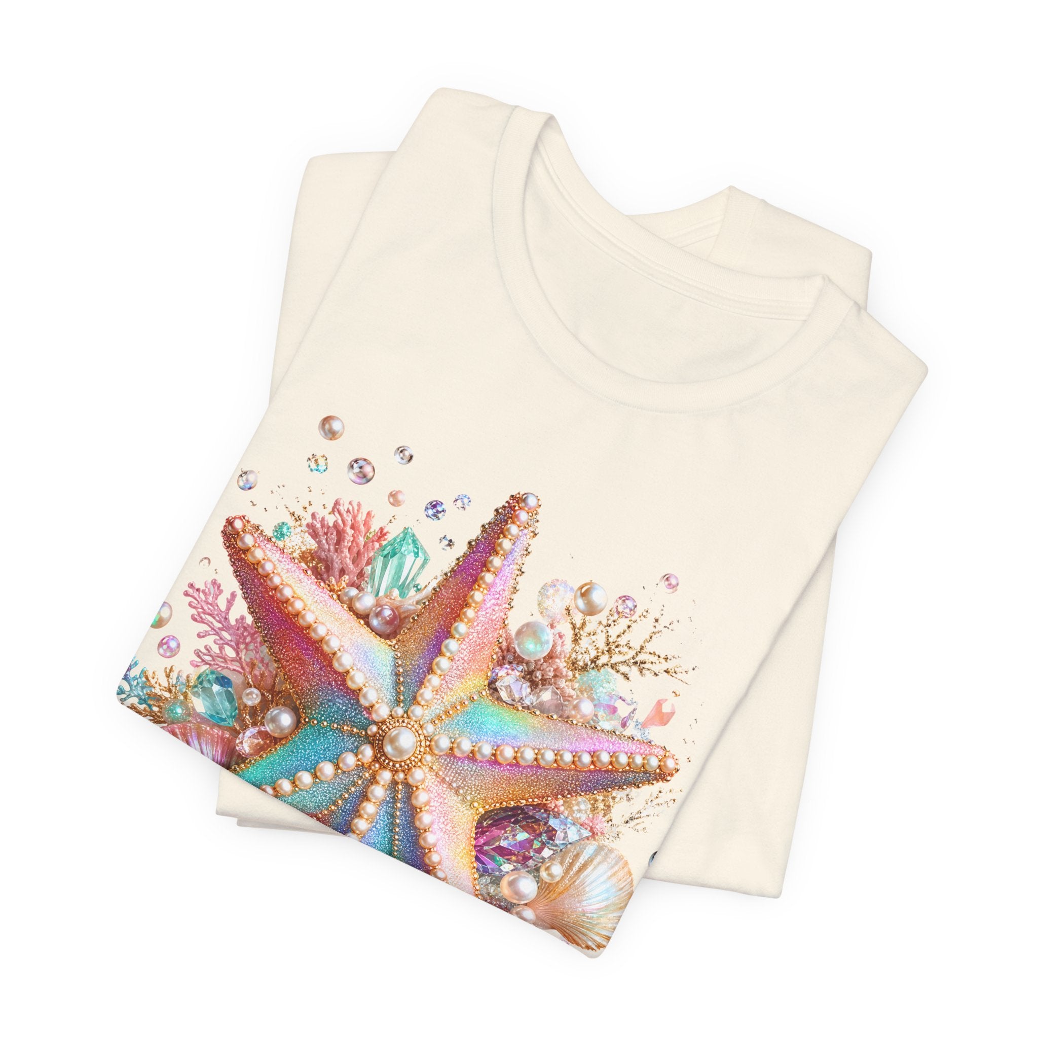 Colorful Starfish Tee | Beach Seashell Ocean Graphic Shirt