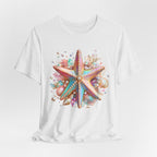 Colorful Starfish Tee | Beach Seashell Ocean Graphic Shirt